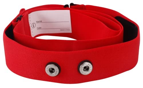 Rich Green Valley Heart Rate Monitor Adjustable Replacement Chest Strap Fits for Mz-Switch Strap(NOT Compatible Size Wise with MYZONE Mz-3) Red Standard