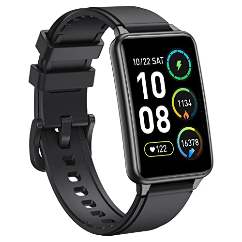 SKG Smart Watch, Fitness Tracker Smartwatch for Android/iOS, 1.57″ Full Touch Screen with Heart Rate Blood Oxygen Sleep Monitor, Pedometer, IP68 Waterproof Swimming Smart Watches for Women/Man, V3