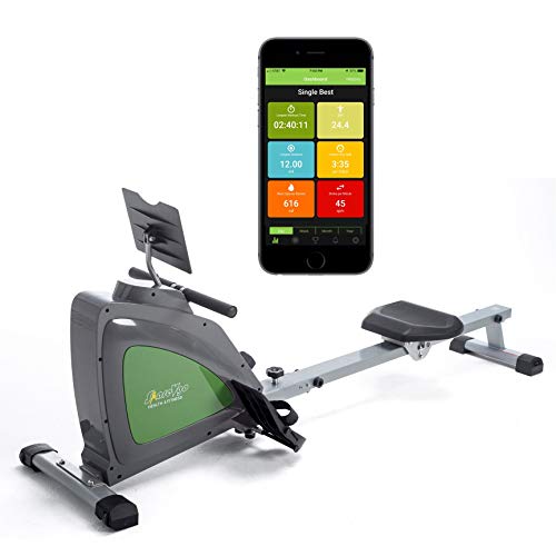 ShareVgo Smart Rower Folding Magnetic Rowing Machine with Free APP for Indoor Full Body Workout Log and Performance Track, Bluetooth LCD Monitor & Tablet Holder, Max Weight 300 lbs Ergometer – SRM1000