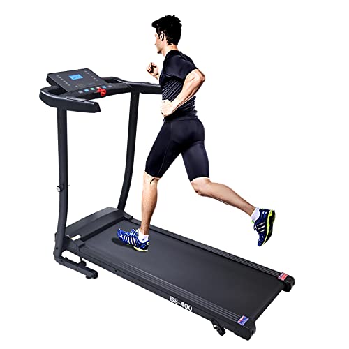 Folding Treadmill Bluetooth Speaker Treadmill 3-Speed Manual Adjustment Incline 12km Maximum Speed Adjustment Led Display can be Connected to Bluetooth Track Width 15.7 inches 300+ lb Capacity