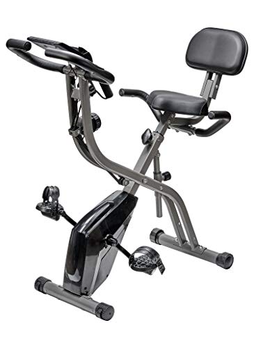North American Health + Wellness Fitness – Bike with Resistance Bands – Multi – Purpose Fitness Bike to Use Upright or Recumbent (ZB8692)