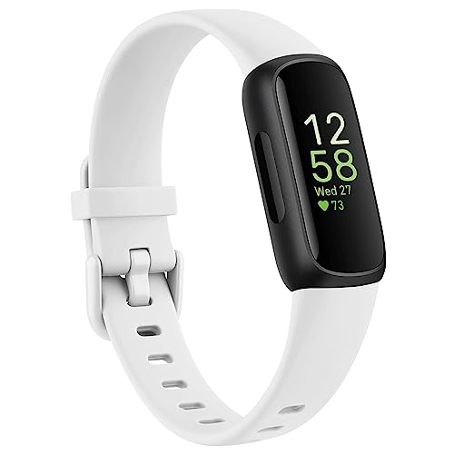 Meliya for Fitbit Inspire 3 Bands Women Men, Soft Silicone Adjustable Wristband Replacement Sport Straps Compatible with Fitbit Inspire 3 Fitness Tracker (White)