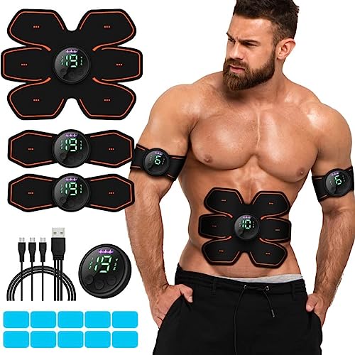 cepignoly Joinpital ABS Stimulator Workout Equipment, Ab Machine USB Rechargeable Gear for Abdomen/Arm/Leg, Strength Training Equipment for Men and Women