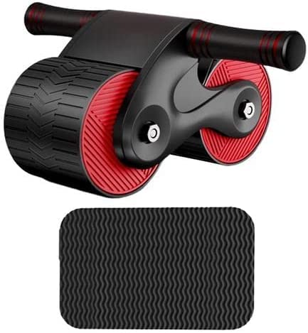 Automatic Rebound Abdominal Wheel 2023 New Springback Wheels Roller Domestic Abdominal Exerciser, Ab Roller Wheel Exercise Equipment with Knee Mat for Beginners Core Workouts (Red)