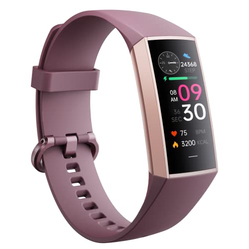 Zeacool Fitness Tracker with Heart Rate Blood Pressure Blood Oxygen Sleep Tracking,1.10”AMOLED Touch Color Screen,IP67 Waterproof Activity Tracker,Step Counter for Walking for Women Men(Bordeaux)