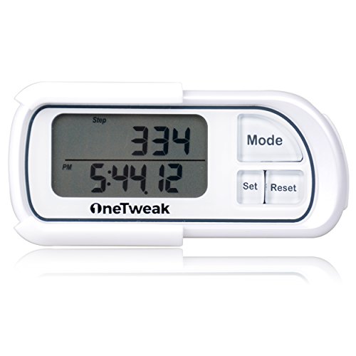 New OneTweak EZ-1 Pedometer for Walking. 3D Tri-Axis Clip-On. Back-to-Basics Step Counter. Simple to Use. Multi-Function. New Pause Function. Perfect Fitness/Exercise Tool.