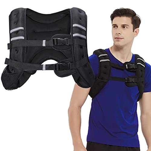 BITLIFUN Weighted Vest for Men Workout，Strength Training Weight Vest for Men and Women 8lbs/12lbs/16lbs/20lbs/25lbs, Workout Equipment for Training,Running,Jogging, Walking,etc – Black,20lbs