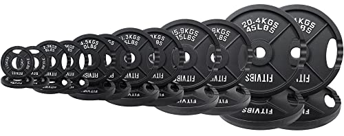 BalanceFrom Cast Iron Olympic 2-Inch Plate Weight Plate for Strength Training and Weightlifting, 280 LB Set (4x 2.5/5/10 + 2x 25/35/45LB), Color #1, Multiple Packages