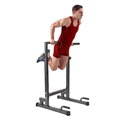 TRY & DO Adjustable Dip Station Multi-function Dip Bar Stand Heavy Duty Steel Strength Training Workout Station for Dip and Push Up,Home Gym Fitness Equipment
