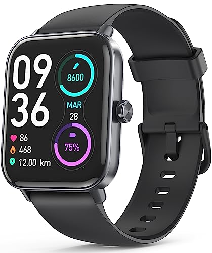 Smart Watch for Men(Answer/Make Call),Alexa Built-in,1.8″Fitness Tracker with Heart Rate Sleep SpO2 Monitor,100+Sport Mode,5ATM Waterproof,Activity Trackers and Smartwatches for iOS and Android Phones