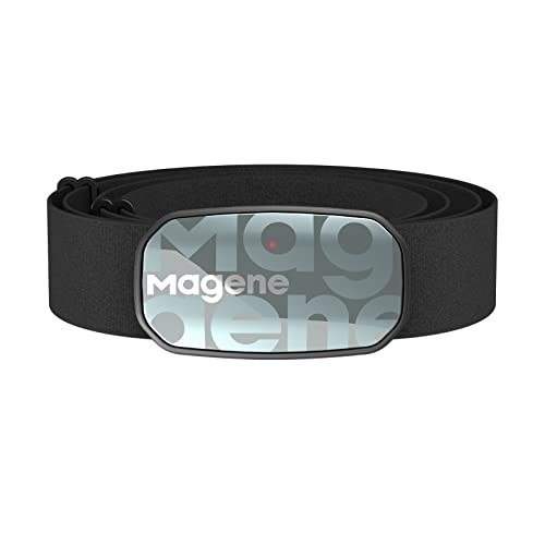 Magene H603 Chest Strap Heart Rate Monitor, ANT+ and Bluetooth Compatible with Fully Adjustable Strap, iPhone & Android Compatible