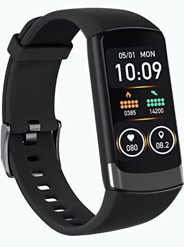 Fitness Tracker, Activity Tracker with Heart Rate and Blood Pressure Monitor, Blood Oxygen Sleep Tracker, Fitness Watch with Body Temperature Monitor, Calories Step Counter SmartWatch for Women Men