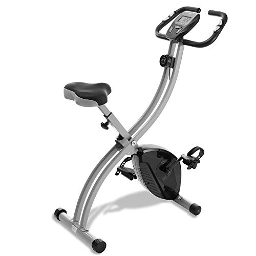 Node Fitness Indoor Cycling Bike – Folding, Upright Stationary Exercise Cycle with Magnetic Resistance