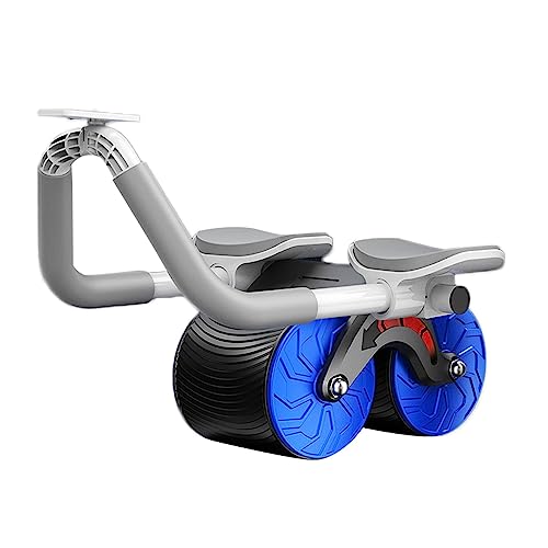 2023 New Automatic Rebound Ab Abdominal Exercise Roller, with Elbow Support and Timer, Upgrade Abs Roller Wheel, Core Exercise Equipment Strengthening Trainer, for Home Gym Workout (Blue)