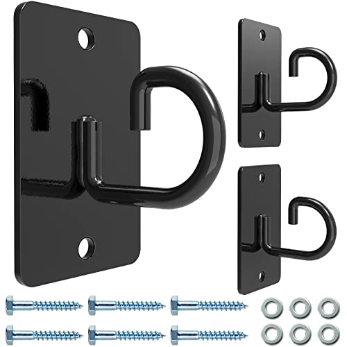 KOMOHOM(3PCS) Wall Mount Workout Anchors,Resistance Band Wall Anchor,Space Saving Wall Mount Workout Anchors for Home Gym Workouts，Body Weight Straps, Suspension Training, Exercise,Stretching,Yoga