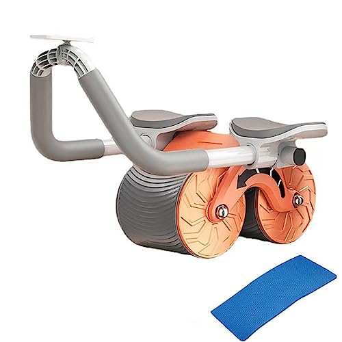 Automatic Rebound Abdominal Wheel with Elbow Support and Timer, Ab Roller elbow support rebound abdominal wheel Exercise Equipment, for Home Exercise Gym Fitness Equipment (Orange)