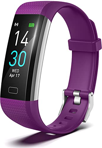 AYNCER Fitness Tracker for Men and Women,Fitness Watch Waterproof with Activity Tracker and Heart Rate Sleep Monitor&Blood Oxygen Monitor,Smart Watch for Android and iOS Phones (Purple)