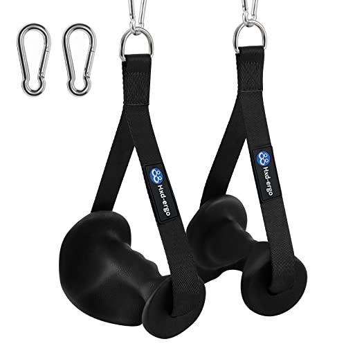 HXD-ERGO Cable Machine Handles, Ergonomic Heavy Duty Exercise Handles for Cable Machine, Resistance Band, LAT Pull Down System, Gym Handles for Strength Training Workout