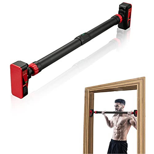 Doorway Pull Up Bar, Door Frame Chin Up Bar with Locking Mechanism, Adjustable Width, Strength Training Pullup Bar Max Load 440lbs