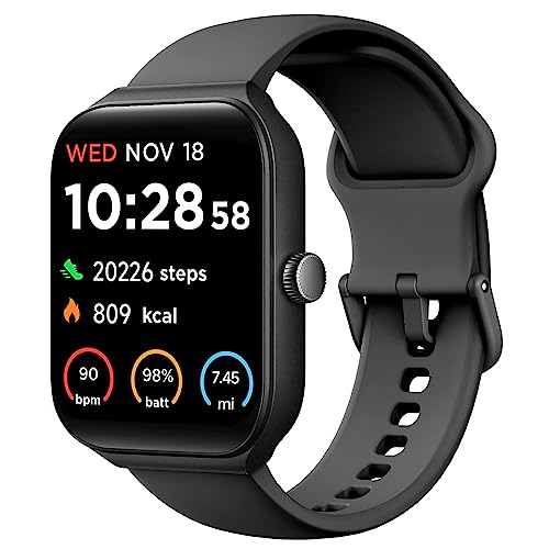 TOOBUR Smart Watch for Men Women Alexa Built-in, 1.95″ Fitness Tracker with Answer/Make Calls, IP68 Waterproof/Heart Rate/Blood Oxygen/Sleep Tracker/100 Sports, Fitness Watch Compatible Android iOS