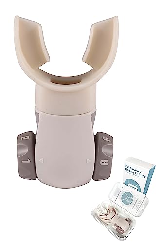 Breathing Exercise Device,Breathers Trainers Exerciser with Adjustable Inspiratory/Expiratory Vibration Fitness for Wellness (Beige)