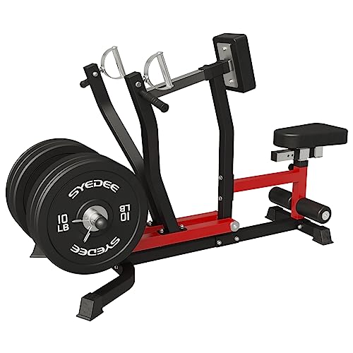 syedee Seated Row Machine, Back Workout Equipment Plate Loaded, LAT Machine with Independent Arms & Multi Grip Positions for Back Exercise, Upper Body Training Home Gym, 400LBS Capacity