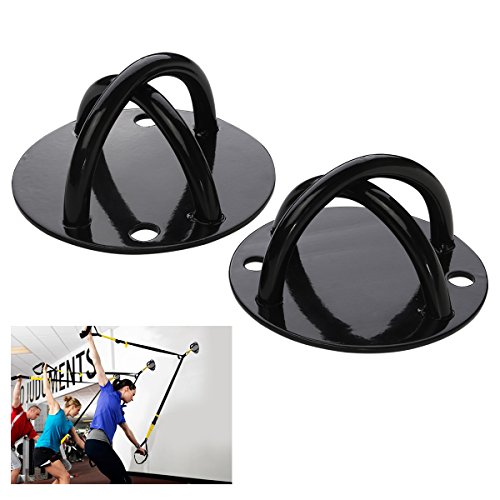 WINOMO 2pcs Ceiling Wall Mount Anchor for Suspension Strap Olympic Rings Ceiling Mount Strength Training Gym Yoga Bracket Olympic Rings Swing Hammock