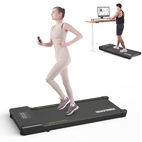 SSPHPPLIE Walking Pad, Under Desk Treadmill with Remote Control, 2 in 1 Portable Treadmill Desk for Home/Office
