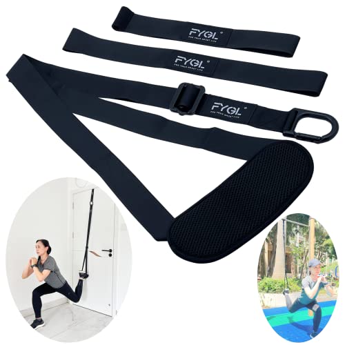 FYGL Adjustable Bulgarian-Split-Squat-Straps | Single-Leg-Squat-Straps | Portable Suspension-Trainer for Intense Leg Workouts for Home Gym or Outdoor Workouts