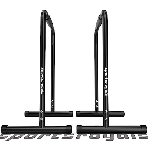 Sportsroyals Dip Bar,Adjustable Parallel Bars for Home Workout,Dip Station with 300LBS Loading Capacity