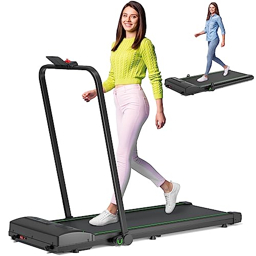 Under Desk Treadmill Walking Pad Folding Treadmill with Remote for Walking Running for Home Office – Fits Your Under Desk, Black