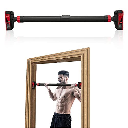 Pull Up Bar for Doorway, Strength Training Pullup Bar No Screw Installation, Pull Up Bar with Adjustable Width Locking for Home Gym Workouts Max Load 441LBS, 27 to 36 Inches Adjustable Width