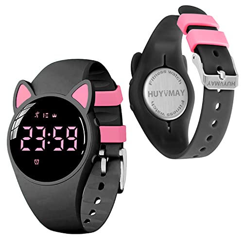 HUYVMAY Fitness Tracker Pedometer Watch,No App No Bluetooth,1 Hour Charging for 20Days Use, IP68 Waterproof Activity Tracker for Girls Boys Teens Students,Fit Watch with Alarm Clock Step Counter