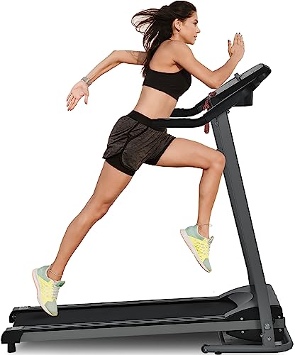 GINPORD Folding Treadmill – Home Fitness Running Machine – Foldable Treadmill for Home – Treadmills for Home Folding
