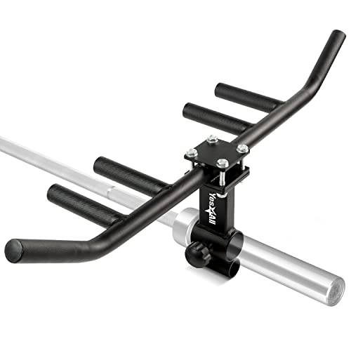 Yes4All Multigrip Rowing Handle/T Bar Row/T Row Attachment for Muscle Group Training – Premium Steel, 550 lbs Weight Capacity, 1 in & 2 in Bar Compatibility, Any Height Fit, Superior Grip