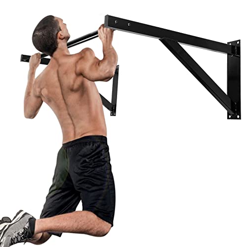 BEAMNOVA 120cm 47 inch Pull Up Bar,Heavy Duty Wall Mount Chin Up Bar for Home Gym Workout Training Fitness,with Installation Accessories, 500lbs Weight Capacity