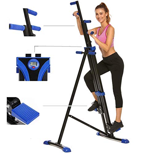 Vertical Climber for Home Gym Upgrade Folding Exercise Stair Stepper for Full Body Climbing Machine Climber Cardio Workout Adjustable Height