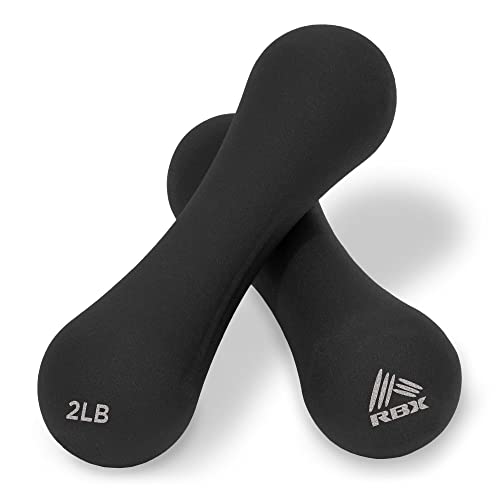 RBX Weights Dumbbells Set – Neoprene Arm Weights with Non-Slip Grip, Strength Training Equipment Workout Weights for at Home or Gym Training, Anti-Roll