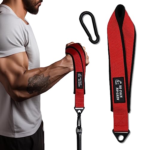 Arm Wrestling Training Strap Belt Hand Grip Arm Finger Forearm Exerciser Strengthener for Cable Machine and Free Weight