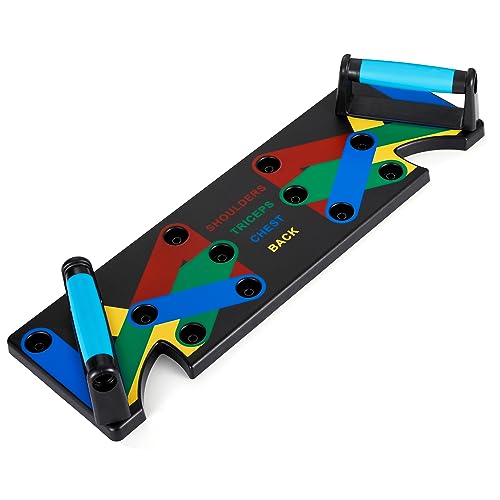 Push Up Board,Portable Multi-Function Push Up Bar, Non-Slip Push Up Handle,Home Gym, Men And Women Can Use Push Up Plates for Strength Training. (Black)