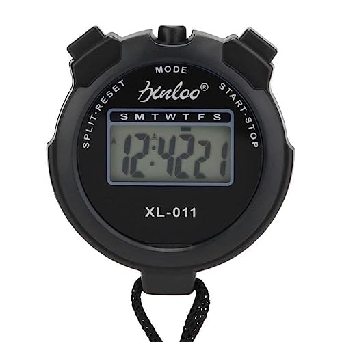 TopHomer Handheld Stopwatch Digital Chronograph Sport Counter Training Eletronic Count Up Timer Stop Watch with Large Display Black