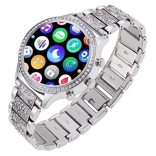 JENYNG Smart Watches for Women (Answer/Make Call) for Android iOS Phones 1.32″ HD Full Touch Screen Fitness Tracker Heart Rate Sleep Monitoring AI Voice Control Pedometer Waterproof