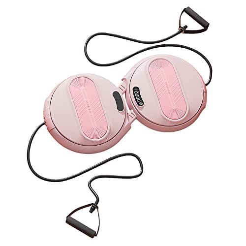 Ab Waist Twist Board, Adjustable Waist Trainer Twisting Disc with Handles, Non-Slip Bottom, Ab Twister Board for Slimming and Strengthening Abdominal & Stomach Exercise (Pink)
