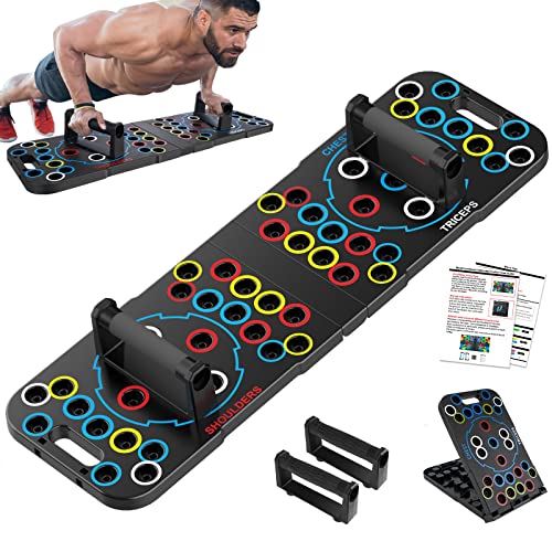 56-in-1 Push Up Board, Multi-function Foldable Push Up Bar, Portable Push Up Handles for Floor, Push Up Board, Multi-function Detachable Push Up Bar, Portable Push up Handles for Floor, Gift for Boyfriend