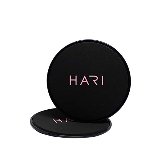 HARI LIVING Core Sliders for Fitness – Exercise Discs for Core and Ab Workout (Black)