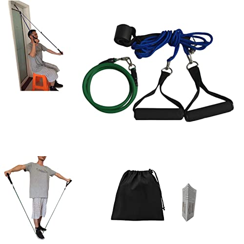 Shoulder Exercise Pulley with Resistance Bands,Over The Door Pulley System for Shoulder Rehab,Arm Rehabilitation Assisting Exercise Equipment for Rotator Cuff Recovery, Improve Range of Motion