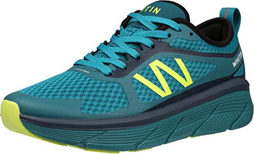 WHITIN Men’s Cushioned Running Fitness Workout Shoes Sports Jogging for Male Athletic Gym Size 11 Breathable Lightweight Road Oversized Midsole Platform Sneakers Exercise Max Cushion Dark Green 45