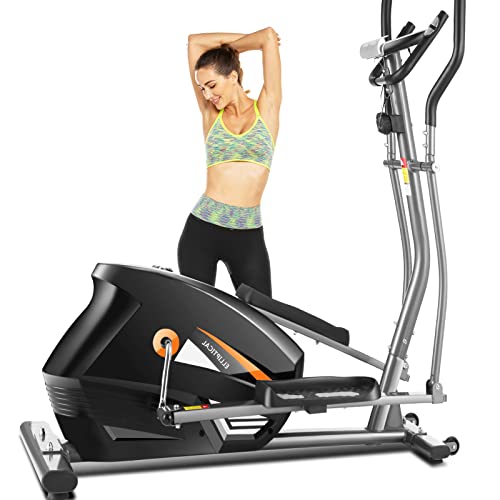 Eliptical Exercise Machine,APP Elliptical Cross Trainer for Home Use,Heavy-Duty Gym Equipment for Indoor Workout & Fitness with 10-Level Resistance&Max User Weight:390lbs