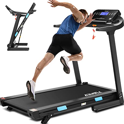 Treadmill for Home, ANCHEER 3.25HP 18 INCH Wide Foldable Treadmill with Incline, 300 lb Capacity Walking Running Machine for Home Office Gym with 36 Preset Programs, LCD Display, App Control