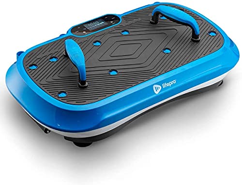 Lifepro Waver Press Vibration Plate Exercise Machine | Vibrating Platform for Whole Body Fitness, Lymphatic Drainage, Weight Loss, Power Push Ups, Pressotherapy | Max User Weight 330 lb